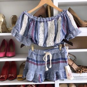 Beach Freedom Coverup Top and Skirt Set